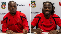 Wrexham complete signings of Ekomie and Kabore
